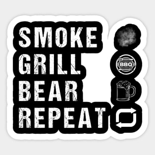 Mens Funny Dad Grandpa Grilling BBQ Meat Humor T-Shirt Sticker